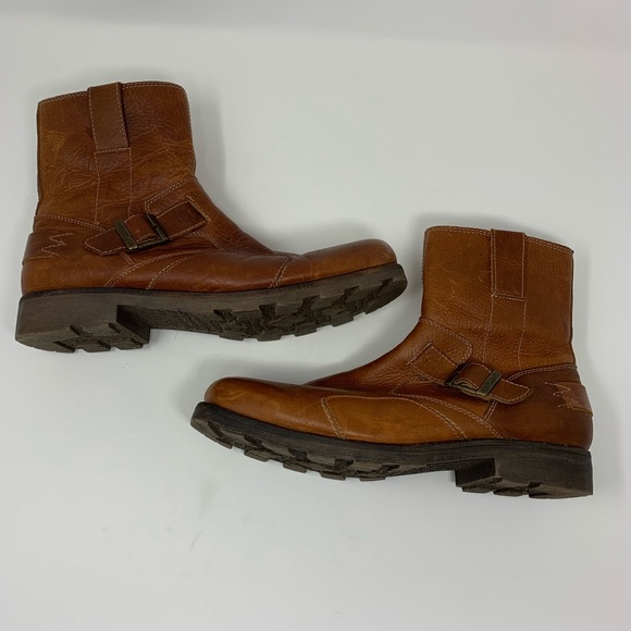 Bullboxer Other - Bullboxer Brown Leather Buckle Boots
